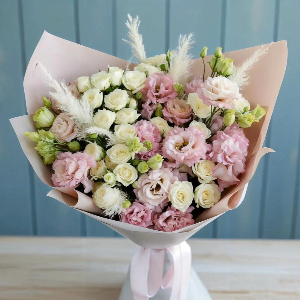 Букет цветов из: Альстромерии и Розы в Плеханово