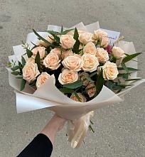 Букет Кремовые розы Латте в Плеханово