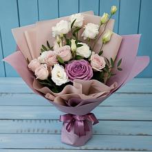 Букет цветов из:  Розы и Лизиантусы #REPLACE_PRED# Плеханово
