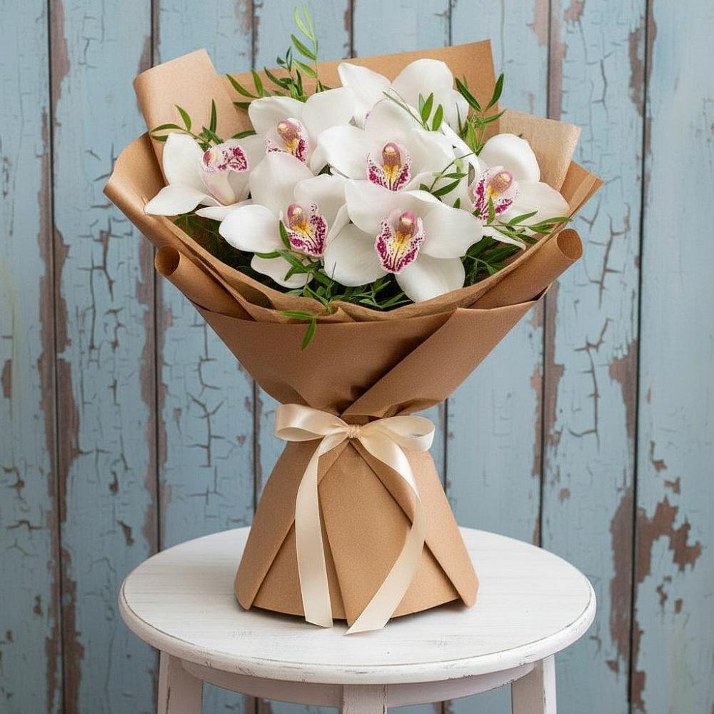 Букет цветов из: Орхидеи и Розы в Плеханово