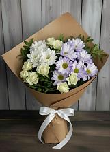 Букет цветов из:  Хризантемы и Розы #REPLACE_PRED# Плеханово