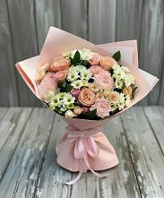 Букет цветов из:  Гвоздики, Розы и Хризантемы в Плеханово