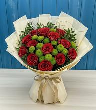 Букет цветов из:  Розы и Хризантемы в Плеханово