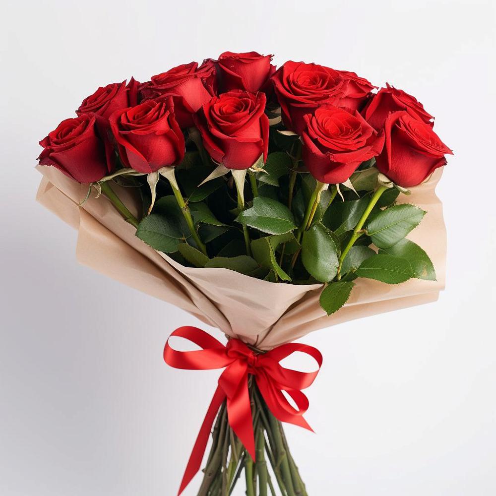 Букет 11 Красных роз Эдлесс Лав в Плеханово
